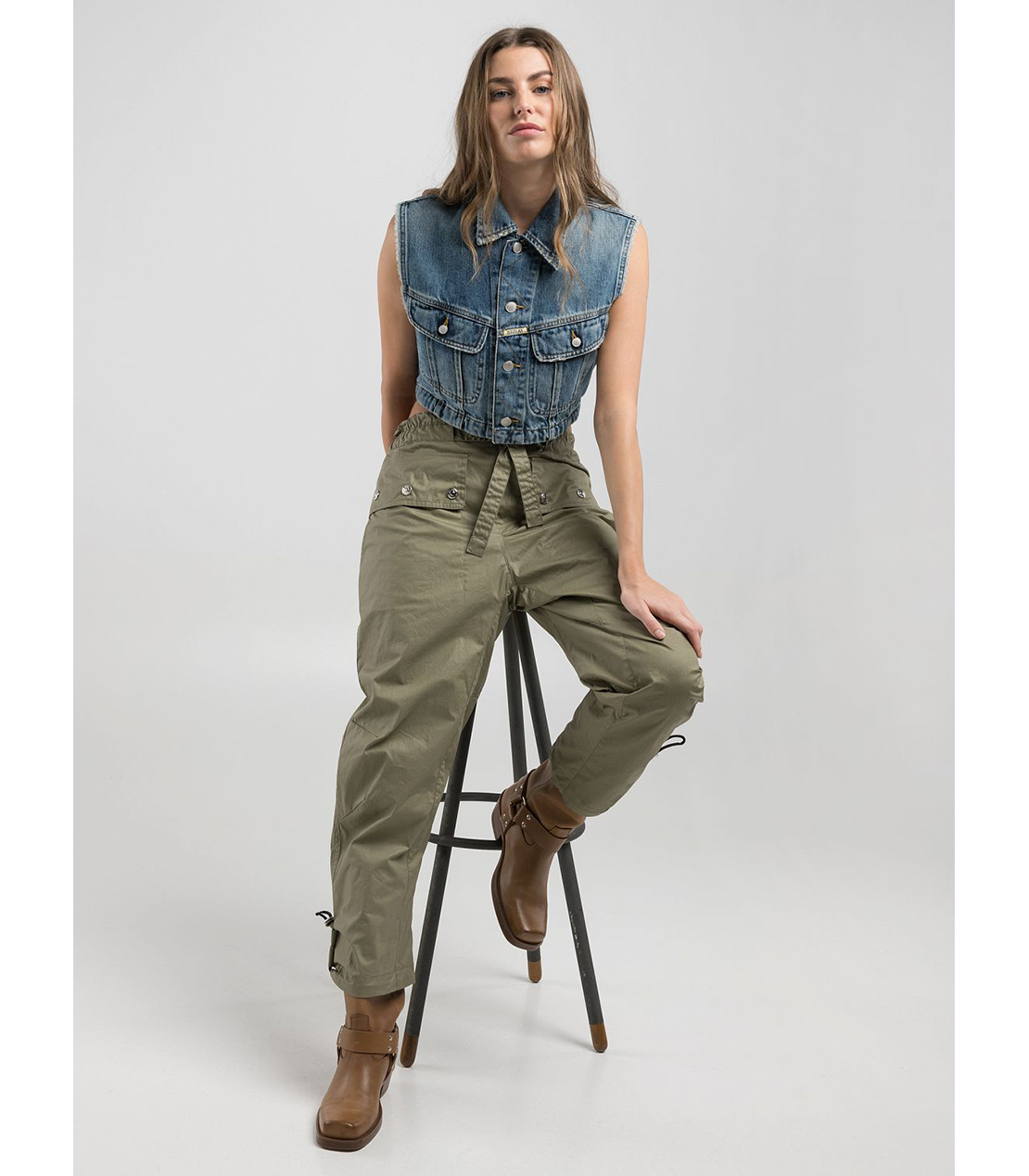 コットンコーティングツイルミリタリーパンツ 詳細画像 ライトミリタリー 3